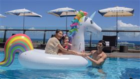 花蓮福容戶外無邊際泳池大人小孩都喜愛。（圖／飯店業者提供）