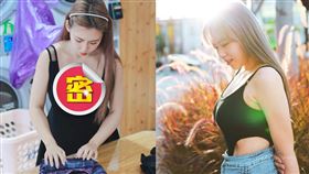 洗衣店摺衣服辣妹原來就是「英文老師」倪娜。（圖／翻攝自倪娜 IG）