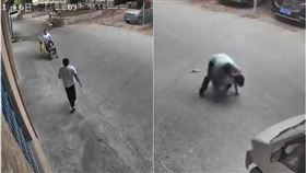 最可怕的冷漠！女子當街被性侵2路人冷眼（圖／翻攝自微博）