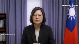 為自由奮戰會議登場　蔡英文錄影片揭序幕