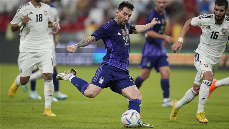 梅西(Lionel Messi)17日攻進他在國際賽的第91個球,助球隊的連續不敗紀錄推進到36場。(圖/美聯社/達志影像)