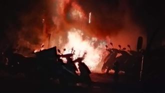 新莊騎樓陷火海毀10機車！不排除人為縱火