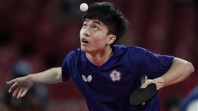 ▲林昀儒17日在亞洲盃桌球賽以2：4落敗香港一哥黃鎮廷，無緣8強。（圖／美聯社／達志影像）