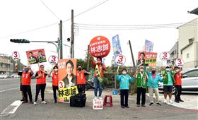 陳其邁岡山後援會陪林志誠拜票(業配勿用)