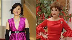 《蘋果花》歌后楊燕表示，「第一次見到林青霞(圖左)就覺得她氣質與眾不同」。（圖／記者楊澍攝拍攝、楊燕提供）