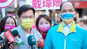 林佳龍、游錫堃車隊掃街（圖／林佳龍競辦提供）