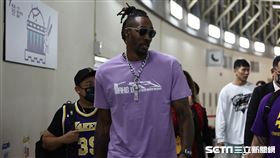 ▲桃園永豐雲豹主場開幕戰，「魔獸」霍華德（Dwight Howard）出席賽後記者會。（圖／記者劉彥池攝影）