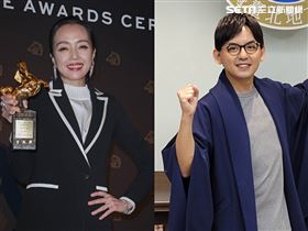 許芳宜(圖左)獲「最佳動作設計獎」，主持人黃子佼(圖右)承諾送出愛馬仕。（圖／記者游定剛、楊澍、邱榮吉攝影）