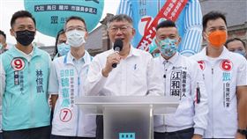 柯文哲到台中輔選。(圖/民眾黨提供)
