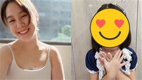 ▲黃小柔的二女兒小桃子，有著咬指甲的習慣。（圖／翻攝自 黃小柔臉書）