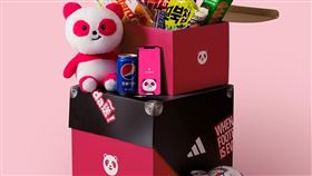 adidas x foodpanda驚喜打造限量聯名派對箱。（圖／品牌業者提供）