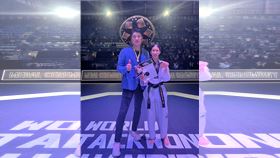 ▲黃映瑄（右）21日世界跆拳道錦標賽女子46公斤級奪銅。（圖／翻攝自中華民國跆拳道協會）