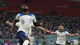 21歲薩卡世足賽梅開二度。（圖／美聯社／達志影像）