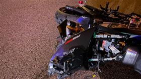 重機,高速追撞,計程車,中和,翻攝畫面