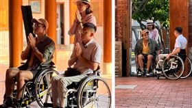 王少偉拜拜祈求平安，原來是剛剛在過門檻的時候差點倒頭栽，還好楊小黎和傷友及時救援