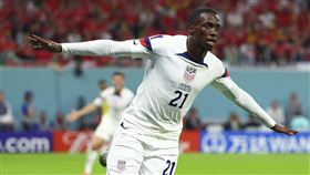 ▲維阿（Timothy Weah）踢進美國隊第1球。（圖／美聯社／達志影像）