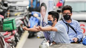 蔣萬安車隊掃街。(圖/蔣萬安辦公室提供)