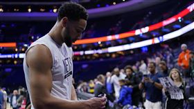 ▲西蒙斯（Ben Simmons）對前東家76人只得11分。（圖／美聯社／達志影像）