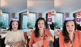 張蘭直播帶貨超狂發言金句噴發。（組合圖／翻攝自張蘭抖音）