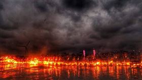 ▲放水燈儀式現場。（圖/白沙屯五雲宮提供）