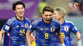 ▲卡達世界盃日本隊2比1逆轉德國隊。（圖／取自AFC FB）