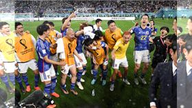 日本隊爆冷擊敗德國隊，收下歷史性一勝。（圖／翻攝自日本隊推特）