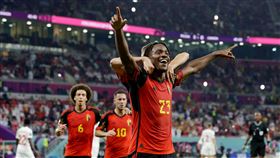 巴舒亞伊接獲隊友妙傳，推射破網幫助比利時先馳得點。（圖／翻攝自FIFA官網）