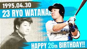  ▲渡邊諒今年球季末被交易至阪神隊，以少1000萬的條件，年薪4000萬日圓續約。（圖／翻攝自火腿隊推特）