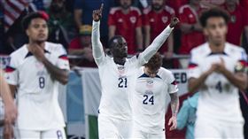 ▲美國隊前鋒維阿（Timothy Weah）父親是賴比瑞亞總統。（圖／美聯社／達志影像）