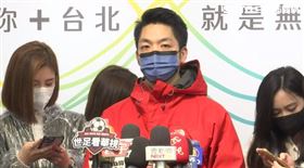 蔣萬安「萬安台北出運行 約定1126投票去」12區車隊掃街出發前受訪