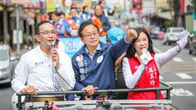 朱立倫、張善政車隊掃街。(圖/張善政辦公室提供)