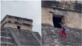 闖馬雅金字塔「大跳抖音舞」！白目女遊客下場曝光GG了（圖／翻攝自抖音＠angelalopeze）