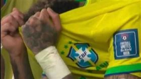 塞爾維亞,巴西隊,Neymar,內馬爾,世界盃,受傷（圖／翻攝自巴西推特）
