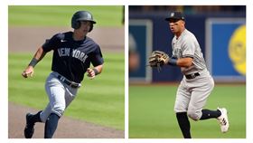 ▲洋基新秀沃爾皮（Anthony Volpe）、培拉薩（Oswald Peraza）誰能站上明年先發位置。（圖／美聯社／達志影像）