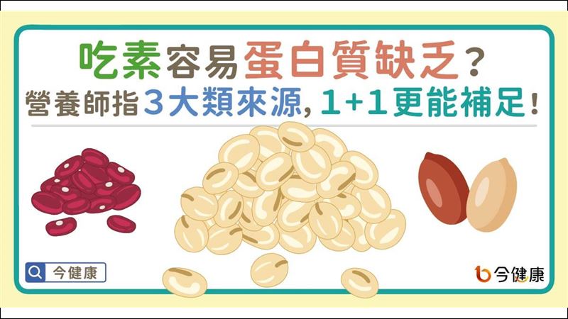 吃素容易蛋白質缺乏？營養師指３大類來源