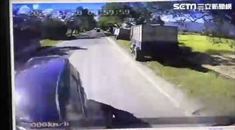 撞擊影片曝！花蓮休旅車暴衝撞對向水泥車