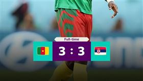 ▲喀麥隆、塞爾維亞3比3和局。（圖／取自FIFA FB）