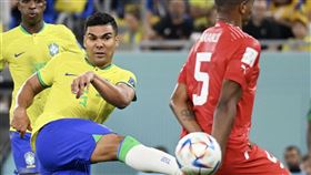 ▲巴西隊Casemiro（卡塞米羅）面對瑞士進球。（圖／取自FIFA FB）