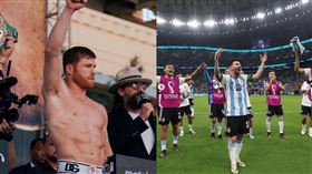 墨西哥拳王嗆梅西（圖／翻攝自《Canelo Alvarez》Twitter、《leomessi》IG）