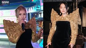 Somi（左）和小S（右）撞衫。（圖／翻攝自推特、記者邱榮吉、楊澍攝影）