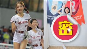 ▲樂天女孩卉妮搭上世足熱潮大秀朝天蹬。（圖／記者劉彥池攝影／卉妮提供）