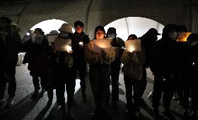 喬治城大學學生聲援白紙運動