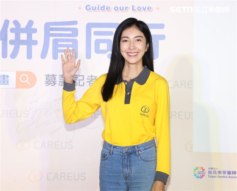 楊謹華出席喜憨兒公益活動。（記者邱榮吉/攝影）