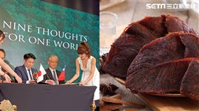 高坑牛肉乾,熙鼎九簷。（合成圖／記者陳韋帆攝影、翻攝自高坑牛肉乾官網）