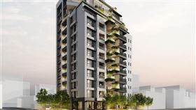 ▲「草間漫漫」耗費3年整合及規劃，基地面積360坪，規劃2至3房，30至55坪。（圖／草間漫漫建築外觀3D圖）