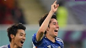 日本以2比1逆轉西班牙。（圖／翻攝自FIFA World Cup 官方臉書）