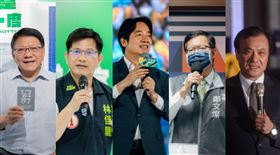賴清德、鄭文燦、林佳龍、蘇嘉全、潘孟安（圖／翻攝自賴清德、鄭文燦、林佳龍、蘇嘉全、潘孟安臉書）