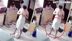 逗貓棒,喵喵,狠抓,浴巾,手機(賴小姐 提供)