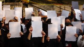 印度流亡藏人聲援中國白紙運動