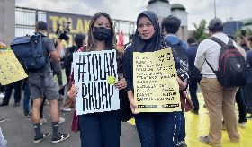 印尼學生參加抗議  反對「刑法修正草